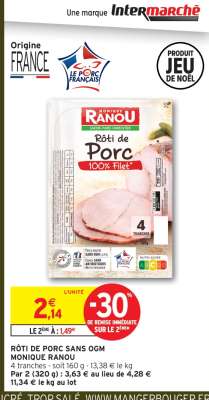RÔTI DE PORC SANS OGM