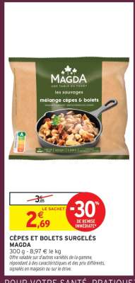 CÈPES ET BOLETS SURGELÉS MAGDA