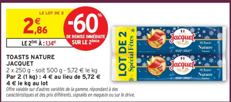 TOASTS NATURE JACQUET