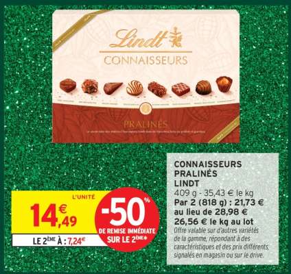 CONNAISSEURS PRALINÉS LINDT