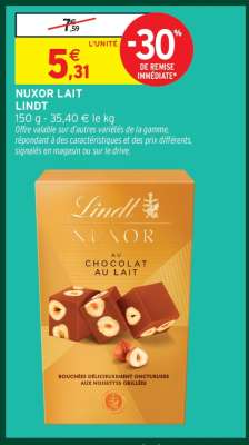 Nuxor Lait Lindt