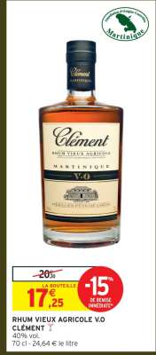 RHUM VIEUX AGRICOLE V.O CLÉMENT