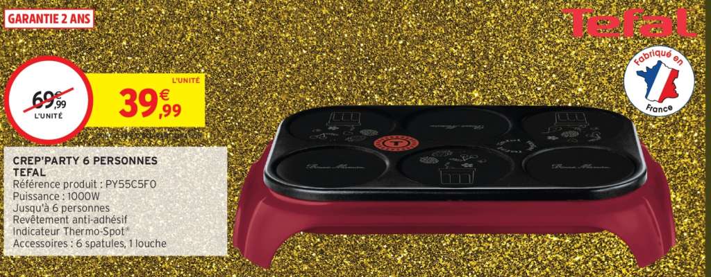 CREPPARTY 6 PERSONNES TEFAL