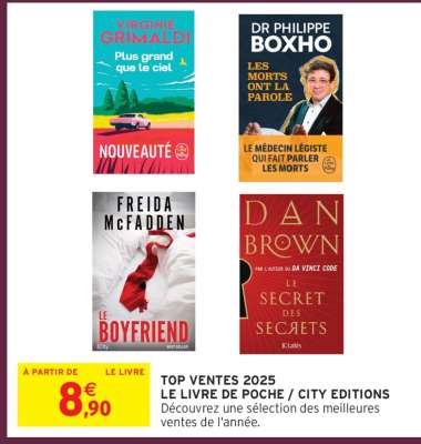 TOP VENTES 2025 LE LIVRE DE POCHE / CITY EDITIONS