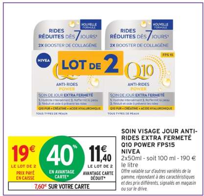 SOIN VISAGE JOUR ANTI-RIDES EXTRA FERMETÉ Q10 POWER FPS15 NIVEA