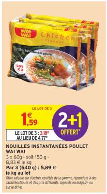Nouilles Instantanées Poulet Wai Wai