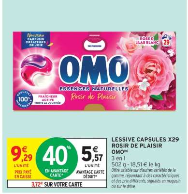 LESSIVE CAPSULES X29 ROSIR DE PLAISIR OMO