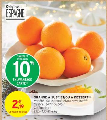 ORANGE A JUS ET/OU A DESSERT