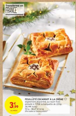 FEUILLETÉ ESCARGOT À LA CRÈME