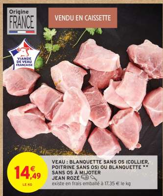 Veau : Blanquette*** Sans Os