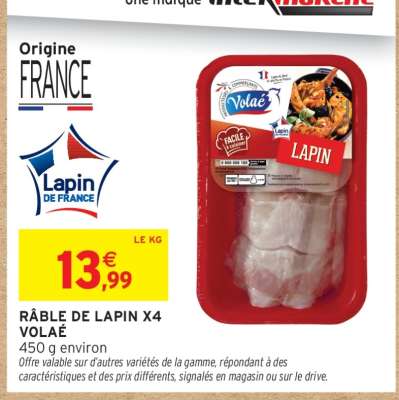 Râble de Lapin x4 Volaé