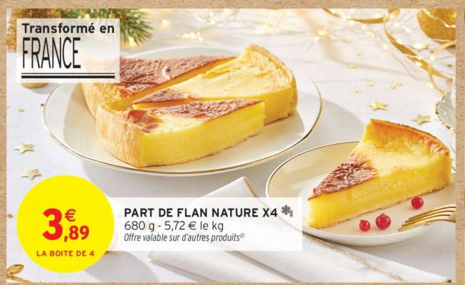 PART DE FLAN NATURE X4