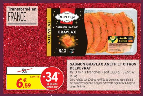 SAUMON GRAVLAX ANETH ET CITRON DELPEYRAT