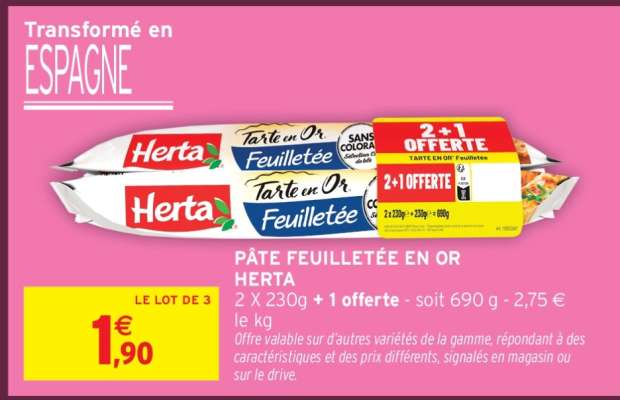 PÂTE FEUILLETÉE EN OR HERTA