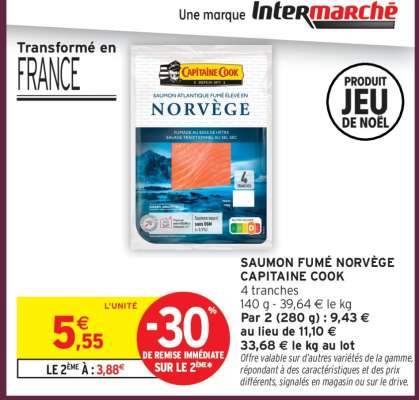 SAUMON FUMÉ NORVÈGE CAPITAINE COOK