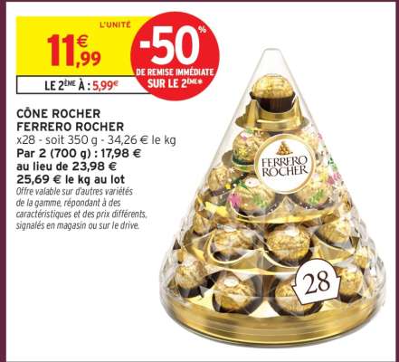 CÔNE ROCHER FERRERO ROCHER
