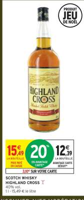 SCOTCH WHISKY HIGHLAND CROSS