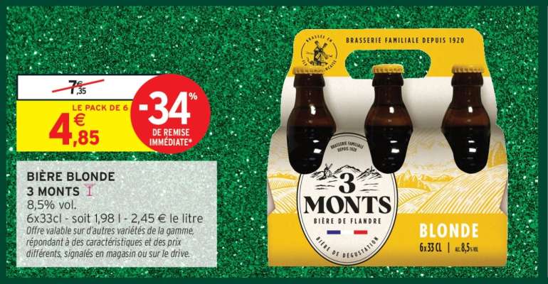 Bière Blonde 3 Monts*