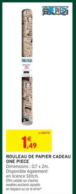 ROULEAU DE PAPIER CADEAU ONE PIECE