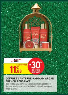COFFRET LANTERNE HAMMAM ARGAN FRENCH TENDANCE