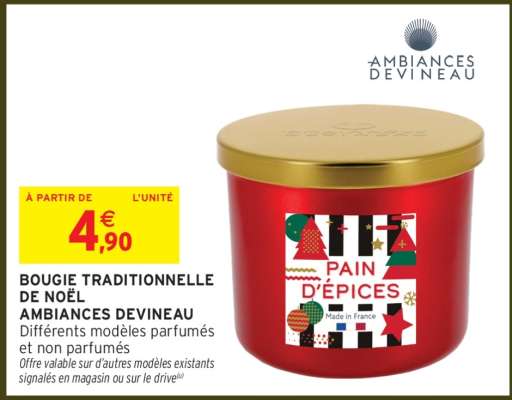 Bougie Traditionnelle de Noël Ambiances Devineau