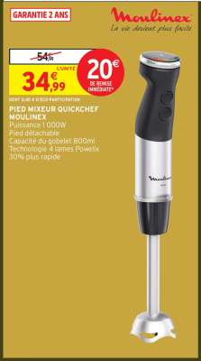 Pied Mixeur Quickchef Moulinex