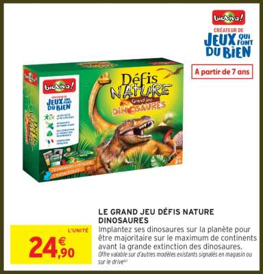 LE GRAND JEU DÉFIS NATURE DINOSAURES