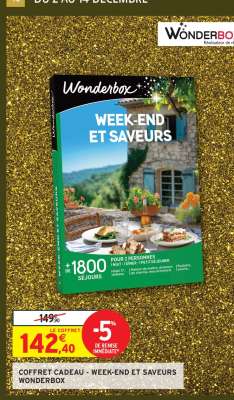 Coffret Cadeau - Week-end et Saveurs Wonderbox