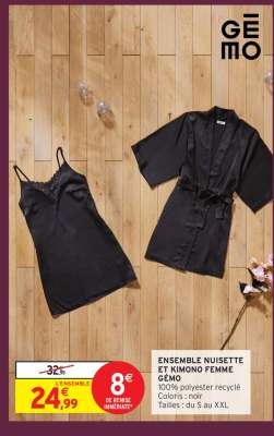 Ensemble Nuisette et Kimono Femme