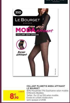Collant Plumetis Moda Affinant Le Bourget