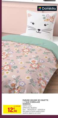 PARURE HOUSSE DE COUETTE + 1 TAIE D’OREILLER