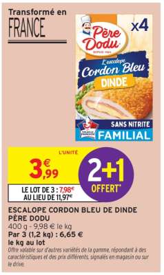 Escalope Cordon Bleu de Dinde