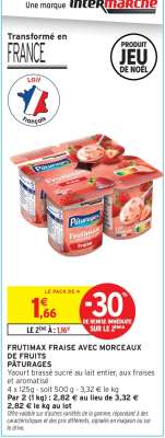 FRUITMAX FRAISE AVEC MORCEAUX DE FRUITS PÂTURAGES