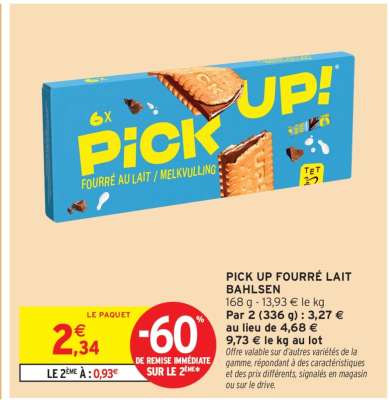 PICK UP FOURRÉ LAIT BAHLSEN