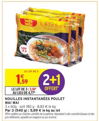 Nouilles Instantanées Poulet Wai Wai