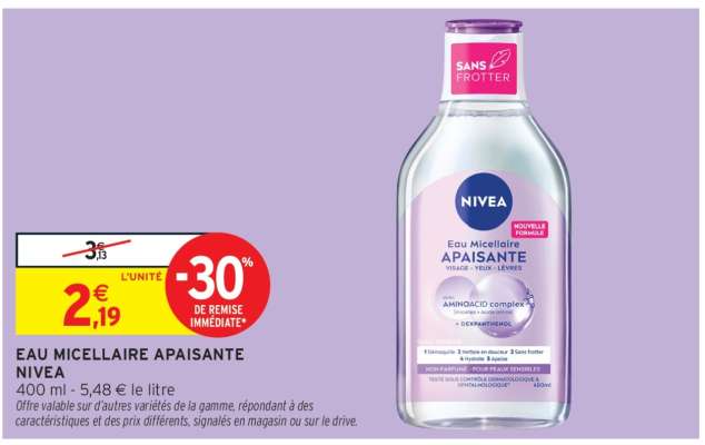 EAU MICELLAIRE APAISANTE NIVEA