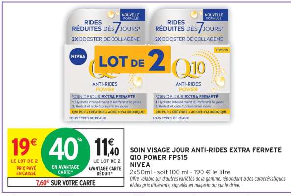 SOIN VISAGE JOUR ANTI-RIDES EXTRA FERMETÉ Q10 POWER FPS15 NIVEA