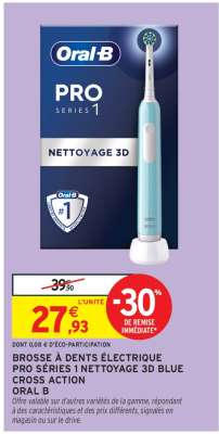 Brosse à dents électrique Oral-B Pro Series 1 Nettoyage 3D Blue Cross Action