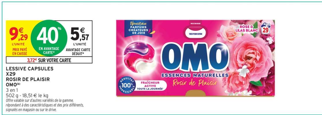 Lessive Capsules OMO Rosir de Plaisir