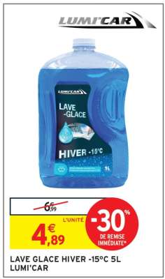 LAVE GLACE HIVER -15°C 5L LUMI'CAR