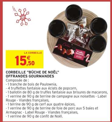 CORBEILLE "BÛCHE DE NOËL"