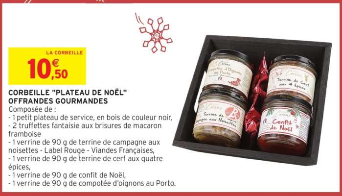 CORBEILLE "PLATEAU DE NOËL"
