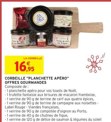 CORBEILLE "PLANCHETTE APÉRO"
