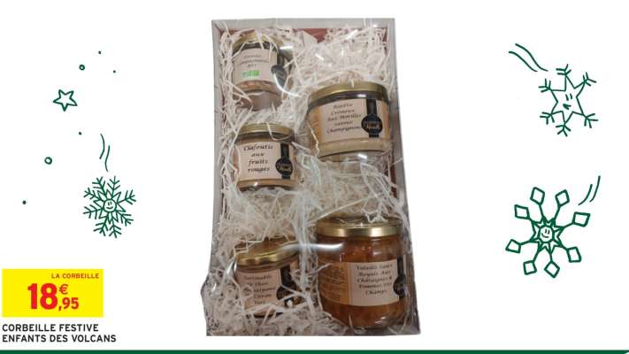 CORBEILLE FESTIVE ENFANTS DES VOLCANS