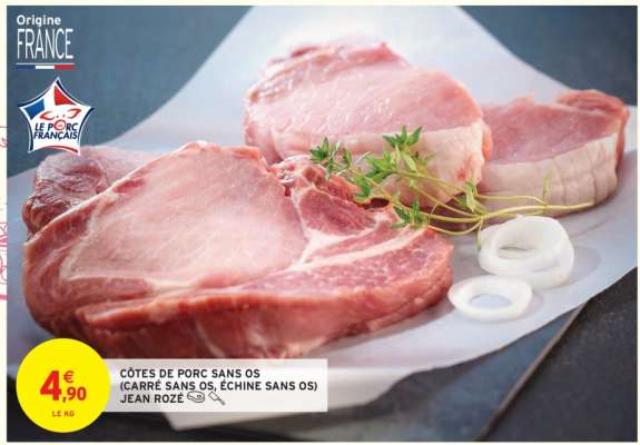 CÔTES DE PORC SANS OS