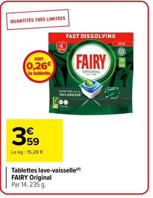 Tablettes lave-vaisselle FAIRY Original