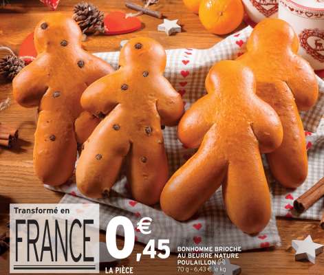 BONHOMME BRIOCHE AU BEURRE NATURE POULAILLON