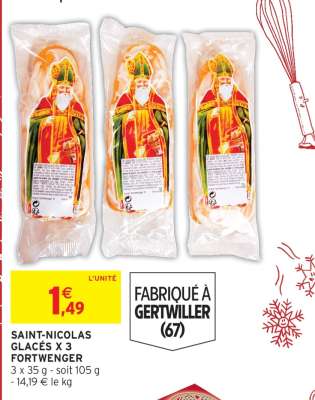 SAINT-NICOLAS GLACÉS X 3 FORTWENGER