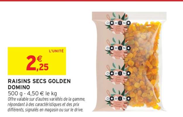 RAISINS SECS GOLDEN DOMINO