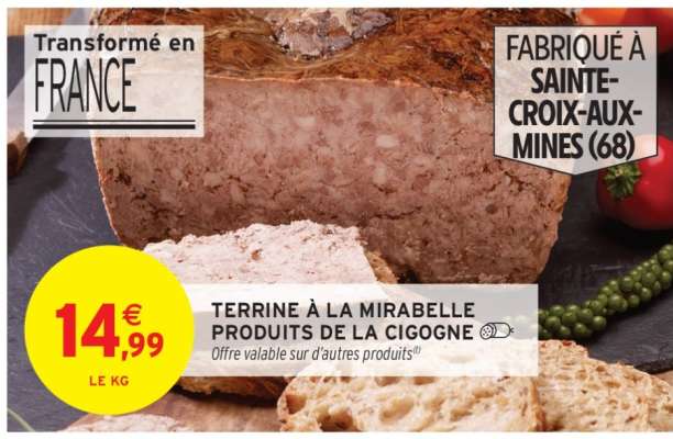 TERRINE À LA MIRABELLE PRODUITS DE LA CIGOGNE